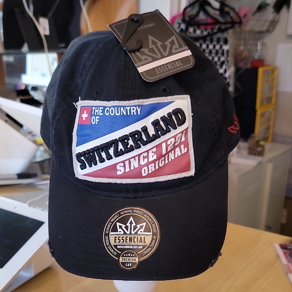 Black Switzerland Patch Cap